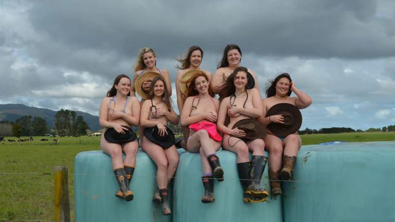 Massey University vet students strip down for 'Barely There' calendar